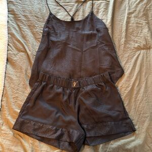 Black Cheetah print Victoria’s Secret PJ set. PLEASE SEE DESCRIPTION